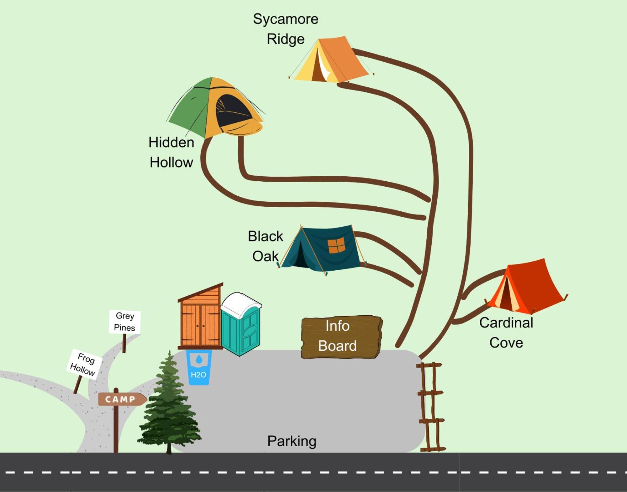 Cardinal Cove Campsite At Hocking Vacations - Tent Not Included Logan Eksteriør billede